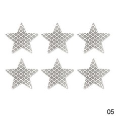 자동차 트럭 오토바이 트레일러용 별 모양 반사 스티커 자체 접착 안전 경고 경고 테이프 6, 5) 은, 1개