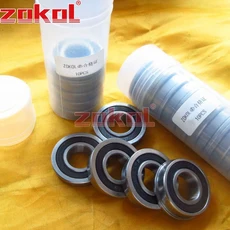 F6000/6001/6002/6003/6004/6005/6006 ZZ 2RS 플랜지 깊은 홈 볼 베어링 1/50 개/묶음, 02 F6000, 01 1PCS, 01 Rubber cover