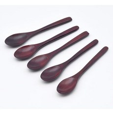 옻칠 티스푼 나무 디저트 수저 케잌 커피 티스푼 5phoh8+9Ara