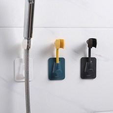 샤워기 거치대 무타공 고정 홀더 샤워 컬러 각도조절 lov+0338UB, 화이트, 상세페이지 참조