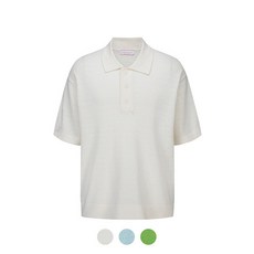 앤드지 유니버스 반팔 카라 니트_BLD2ET3501 363859