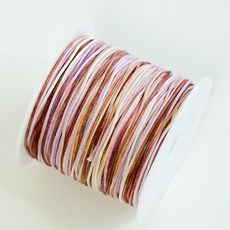 디어플레이스 나일론 매듭실 매듭끈 0.8mm 믹스컬러 팔찌 만들기 재료, [44번 딸기초콜릿] x 100m, 1개