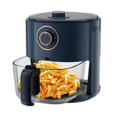 SONGEN松井 日系晶鑽可視玻璃氣炸鍋/烘烤爐 SG-500AF, 深海藍, SG-500