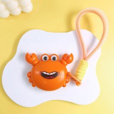 高顏值螃蟹造型軟捲尺 2米便攜布藝裁縫測量皮尺, 1個, 【螃蟹捲尺】橙樂樂