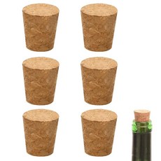테이퍼드 코르크 플러그 6개 0.9 x 0.67 x 2.5cm(0.9 x 0.67 x 1인치) 나무 와인 병 코르크 와인 병용 스토퍼 교체 코르크 DIY 공예 2.3 x, 테이퍼드 코르크 플러그 6개, 0.9 x 0.67 x