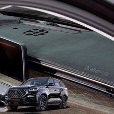 올 뉴 렉스턴 DUB 레더에디션 가죽 차량용 논슬립 대쉬보드커버, 브라운, G4렉스턴/17년5월~20년10월/스피커유/SS123