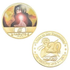 【低價好物】動漫周邊火影忍者周邊卡通動漫紀念幣卡卡西佐助鳴人全套送朋友禮物收藏幣, 1個, [火影忍者鍍金]宇智波鼬送展示支架