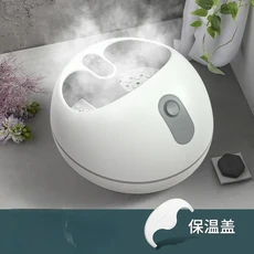 전기 스팀 발 목욕 마사지 해독 분지 열 롤러 건강 관리 홈 휴식 족탕, 01 Steam foot bath