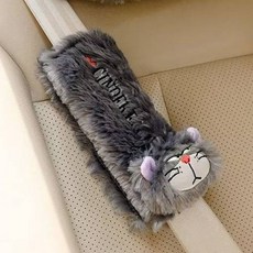 四季通用可愛卡通頭枕護頸枕車用靠枕腰枕少女心車載座椅枕頭腰靠 UmEj, 1個, 路西法安全帶套