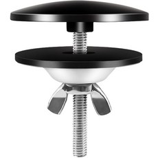 쿼다피 2인치 주방 싱크대 구멍 커버 수도꼭지 스테인리스 스틸 세면대 탭 플레이트 스토퍼 밀폐 장식 커버블랙 520860, Brushed Nickel