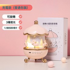 DIU 八音盒星空投影燈創意氛圍燈投影燈兒童生日禮物女生小夜燈, 1個, 充電款