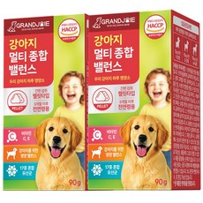 강아지 멀티 종합 비타민 영양제 기관지 눈 피부 관절 장 유산균 항산화 면역력 그랑조아, 2개, 종합영양제, 90g