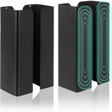 마그네틱 장갑 및 티슈 디스펜서 홀더 - 조절 가능한 크기의 수건 물티슈 휴지 상자 공구 또는 차고 작업장 주방에 장착블랙, Black