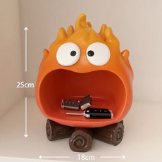 居家裝飾卡通客廳玄關入戶進門鑰匙收納託盤 喬遷新居搬家禮物裝飾柴火擺件, 1個