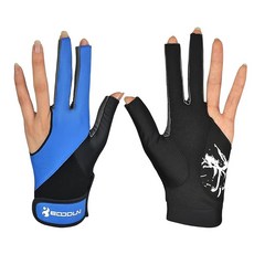 왼손용 원준브 프로 당구 장갑 2개 손가락 풀 슈터 3개 남성용 스누커 큐 스포츠, Blue, Medium