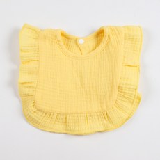 DFMEI 寶寶花邊口水巾 嬰兒純棉紗布圍兜