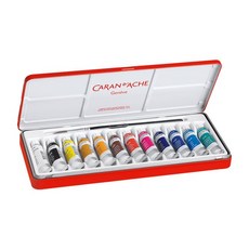 CARAN D'ACHE Gouache Studio 管狀廣告顏料 10ml 鐵盒裝 12色