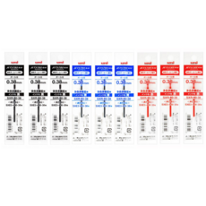 제트스트림 3색 펜 SXE3-400-38 리필심 0.38mm 3종 x 3p 세트, 블랙, 블루, 레드, 1세트
