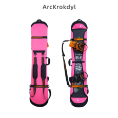 Arckrokdyl 스노우보드 엣지커버 숄더/백팩 겸용 보드 보관 가방 스크래치 방지 보호커버, 1개, 핑크 백팩