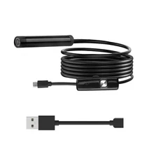 안드로이드 전화 자동차에 대 한 2 IN 1 USB 내시경 7mm 검사 뱀 카메라 산업용 IP67 방수 Endoscope for A, 01 Black, 01 빠른