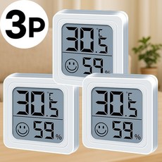 셀윅스 디지털 미니 온습도계, 3개, 화이트