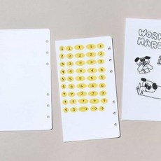 픽펭 6공다이어리 A6 리필 속지 이형지