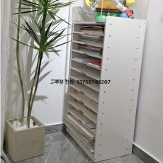종이보관함 수납함 세로형 종이함 4절 서류함 정리함 골판지 흰색 그림판 골드 파일, 1개, 4. 화이트 60x40x120CM 12층