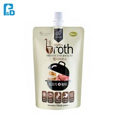 강아지 홈메이드 황태육수 소고기 180ml / 아픈강아지 노령견 새끼 강아지에게 좋은 영양식 스프, 피부/털개선, 1개