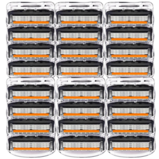 토브리빙 5중 면도날 프로글라이드 퓨전파워 남성 블랙 호환용 질레트, 24개