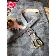義大利進口頭層牛皮女士皮帶 復古休閒簡約真皮皮帶