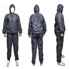 스토어-하유 G-2 투피스형 일회용 보호작업복 청소용작업복, 그레이 2XL (24개입)