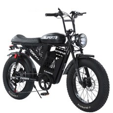 SUPER73 풀버전 RXS 전기자전거 전동자전거 7단 500W 18Ah/20Ah 온오프로드용, 블랙, 경량스틸