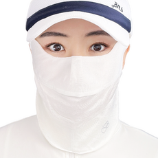 밥앤스미스 여름 쿨 자외선차단 마스크 골프 등산 안면 얼굴햇빛가리개 국산, (여름용)블랙, 1개