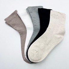 국내생산 여성 무압박 골지 임산부 발목 조임없는 양말 5켤레, 블랙 5켤레, 5개