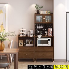 中古風實木餐邊櫃家用多功能收納櫃客廳廚房置物櫃茶水櫃碗櫃新款, 1個