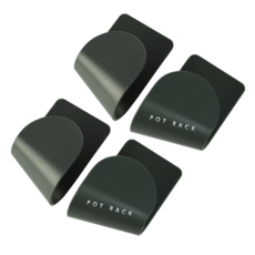 행복비전 무타공 부착식 냄비뚜껑 거치대, 그린, 2개