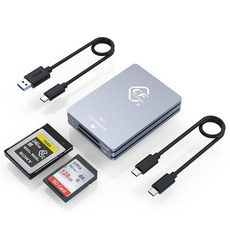 CFexpress 타입 B 및 SD 듀얼 슬롯 메모리 카드 리더기 10Gbps USB 3.2 Gen 2 타입 B CF 익스프레스 어댑터 메모리 카드 리더기 USB C to