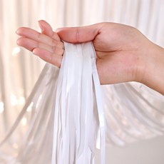 파리스 데코 수술 파티커튼, 4개, 마카롱화이트