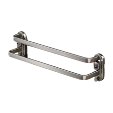 吸盤雙杆毛巾架70公分，槍灰色加厚材質，真空吸附免打孔浴室收納, 槍灰, 1個