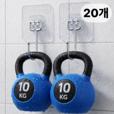 아르노센 하이그립 초강력 방수 접착후크 걸이, 투명 20p, 1세트