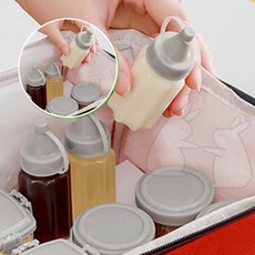 쌍문상회 캠핑 작은 미니 간장 도시락 양념통 세트 소스병 휴대용 40872EA, 본상품