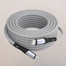조이팍 롱 케이블 PD 60W CtoC 고속충전 케이블, 1개, 실버, 5m 1개, 실버, 5m