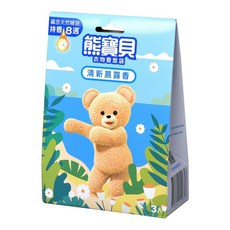 熊寶貝 衣物香氛袋, 1個, 清新晨露香