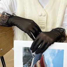 網紗蕾絲花邊女士防曬手套 夏季透氣優雅禮儀旗袍手套