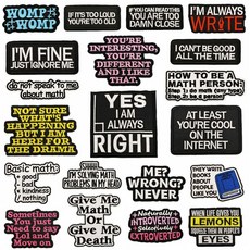 英文文字刺繡布貼 燙布貼 臂章, 1個, 一包20入