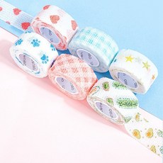 防磨貼 護手繃帶 彈力繃帶 運動 防磨繃帶 可愛護指繃帶 防繭繃帶 防磨防護繃帶 繃帶 自黏彈性繃帶 護手貼 手指繃帶, 1個, 彩色-防磨貼-一捲-隨機出色