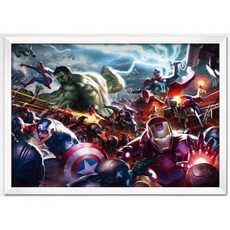 퍼즐라이프 마블 퓨처파이트 MARVEL 500피스 직소퍼즐액자 PL517M, 퍼즐+슬림우드화이트액자, 1개