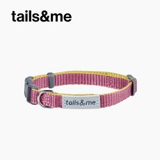 tails&me 經典尼龍系列 APUJAN聯名 貓用胸背帶, 1個, 項圈 紫紅檸黃, 紫紅檸黃