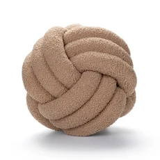 손뜨개 매듭 볼 베개 양털 롤 쿠션 소파 거실 침대 헤드보드 장식용, 03 22cm, 17 khaki