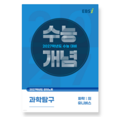 2027학년도 EBSi 강의노트 수능개념 화학1의 유니버스 (2026년), 스프링분철안함